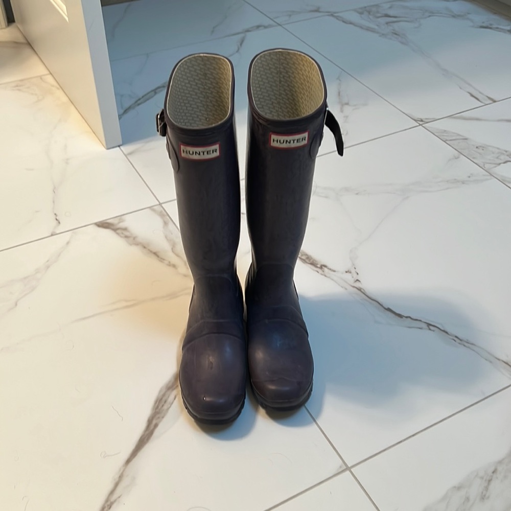 Purple hunter tall boots